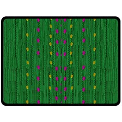 Forest Tulips Groowing To Reach The Divine Sky Pop-culture Double Sided Fleece Blanket (large)  by pepitasart