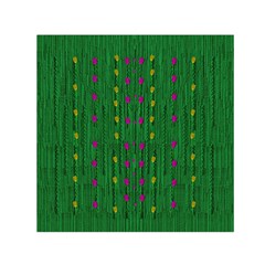 Forest Tulips Groowing To Reach The Divine Sky Pop-culture Small Satin Scarf (square) by pepitasart