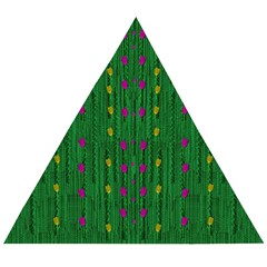 Forest Tulips Groowing To Reach The Divine Sky Pop-culture Wooden Puzzle Triangle by pepitasart