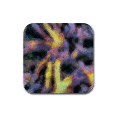 Requiem  Of The Gold  Stars Rubber Square Coaster (4 Pack) by DimitriosArt