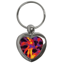 Requiem  Of The Lava  Stars Key Chain (heart) by DimitriosArt