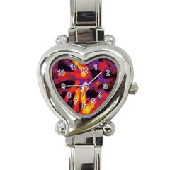 Requiem  Of The Lava  Stars Heart Italian Charm Watch by DimitriosArt