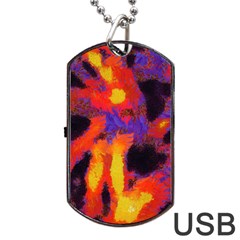 Requiem  Of The Lava  Stars Dog Tag Usb Flash (two Sides) by DimitriosArt