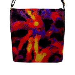 Requiem  Of The Lava  Stars Flap Closure Messenger Bag (l) by DimitriosArt