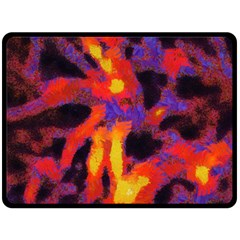 Requiem  Of The Lava  Stars Double Sided Fleece Blanket (large)  by DimitriosArt