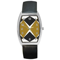 Abstract pattern geometric backgrounds   Barrel Style Metal Watch