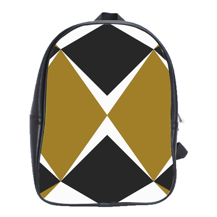 Abstract pattern geometric backgrounds   School Bag (Large)