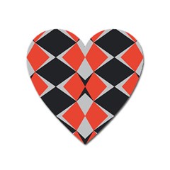 Abstract Pattern Geometric Backgrounds   Heart Magnet by Eskimos