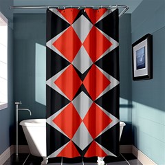 Abstract Pattern Geometric Backgrounds   Shower Curtain 36  X 72  (stall)  by Eskimos