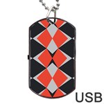 Abstract pattern geometric backgrounds   Dog Tag USB Flash (One Side) Front