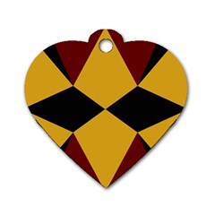 Abstract Pattern Geometric Backgrounds   Dog Tag Heart (one Side) by Eskimos