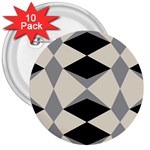 Abstract pattern geometric backgrounds   3  Buttons (10 pack)  Front