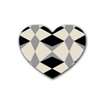 Abstract pattern geometric backgrounds   Rubber Heart Coaster (4 pack) Front