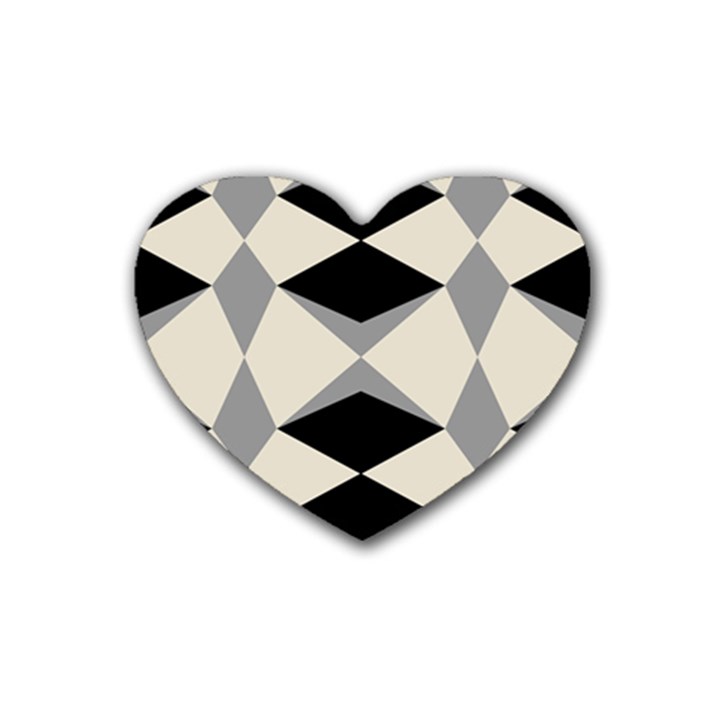 Abstract pattern geometric backgrounds   Rubber Heart Coaster (4 pack)