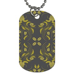 Folk flowers print Floral pattern Ethnic art Dog Tag (One Side)