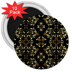 Folk flowers print Floral pattern Ethnic art 3  Magnets (10 pack) 