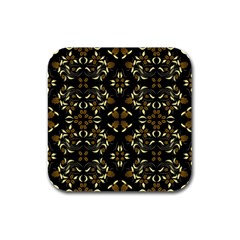 Folk flowers print Floral pattern Ethnic art Rubber Square Coaster (4 pack)