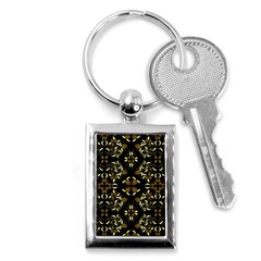 Folk flowers print Floral pattern Ethnic art Key Chain (Rectangle)