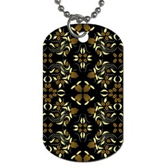 Folk flowers print Floral pattern Ethnic art Dog Tag (One Side)