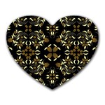 Folk flowers print Floral pattern Ethnic art Heart Mousepads Front