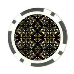 Folk flowers print Floral pattern Ethnic art Poker Chip Card Guard (10 pack)