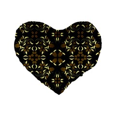 Folk Flowers Print Floral Pattern Ethnic Art Standard 16  Premium Heart Shape Cushions by Eskimos