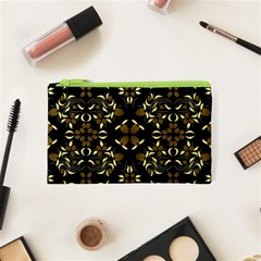 Folk Flowers Print Floral Pattern Ethnic Art Cosmetic Bag (xs) by Eskimos