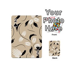 Folk Flowers Print Floral Pattern Ethnic Art Playing Cards 54 Designs (mini) by Eskimos