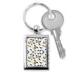 Folk flowers print Floral pattern Ethnic art Key Chain (Rectangle) Front