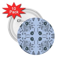 Folk Flowers Print Floral Pattern Ethnic Art 2 25  Buttons (10 Pack)  by Eskimos