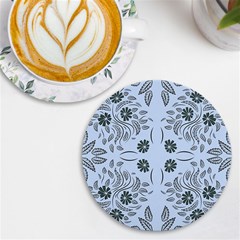 Folk Flowers Print Floral Pattern Ethnic Art Uv Print Round Tile Coaster by Eskimos