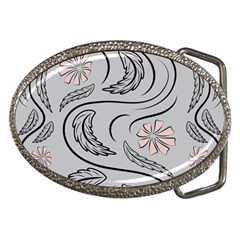 Folk Flowers Print Floral Pattern Ethnic Art Belt Buckles by Eskimos