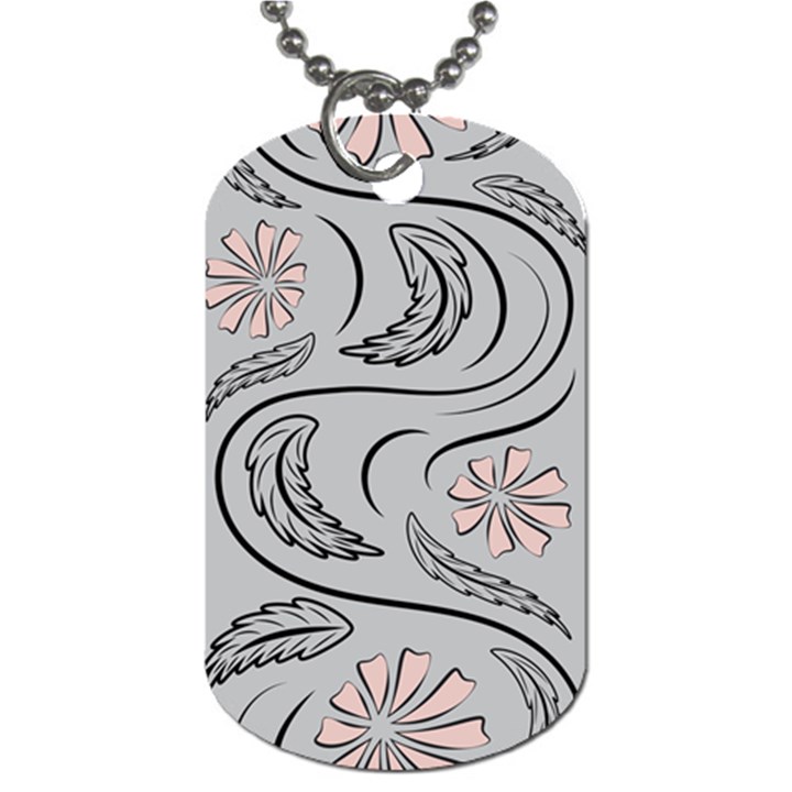 Folk flowers print Floral pattern Ethnic art Dog Tag (One Side)