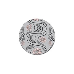 Folk Flowers Print Floral Pattern Ethnic Art Golf Ball Marker by Eskimos