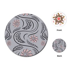 Folk Flowers Print Floral Pattern Ethnic Art Playing Cards Single Design (round) by Eskimos