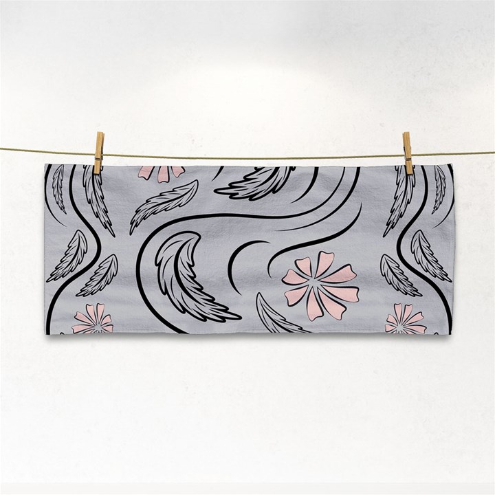 Folk flowers print Floral pattern Ethnic art Hand Towel