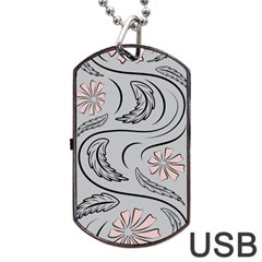 Folk Flowers Print Floral Pattern Ethnic Art Dog Tag Usb Flash (one Side) by Eskimos