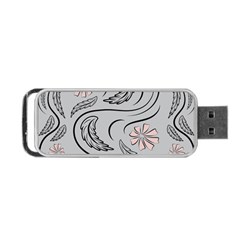 Folk Flowers Print Floral Pattern Ethnic Art Portable Usb Flash (one Side)