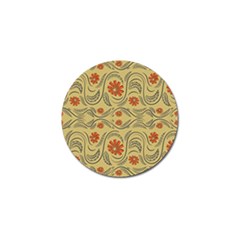 Folk Flowers Print Floral Pattern Ethnic Art Golf Ball Marker by Eskimos