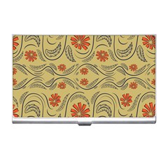 Folk Flowers Print Floral Pattern Ethnic Art Business Card Holder by Eskimos