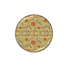 Folk Flowers Print Floral Pattern Ethnic Art Hat Clip Ball Marker (4 Pack) by Eskimos