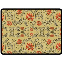 Folk Flowers Print Floral Pattern Ethnic Art Double Sided Fleece Blanket (large)  by Eskimos