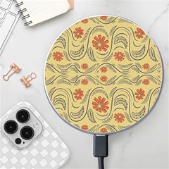 Folk Flowers Print Floral Pattern Ethnic Art Wireless Charger