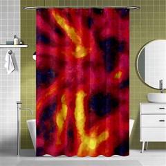 Requiem  Of The Glowing  Stars Shower Curtain 48  X 72  (small)  by DimitriosArt