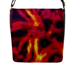 Requiem  Of The Glowing  Stars Flap Closure Messenger Bag (l) by DimitriosArt