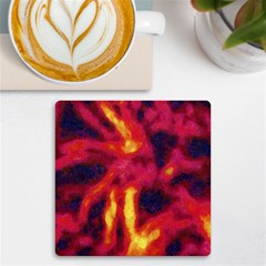 Requiem  Of The Glowing  Stars Uv Print Square Tile Coaster  by DimitriosArt