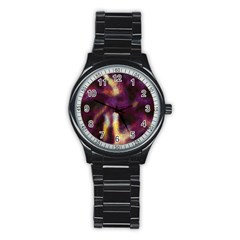 Requiem  Of The Purple Stars Stainless Steel Round Watch by DimitriosArt