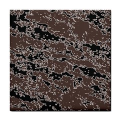 Brown And Black Abstract Vivid Texture Tile Coaster by dflcprintsclothing