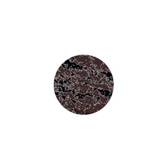 Brown And Black Abstract Vivid Texture 1  Mini Buttons by dflcprintsclothing