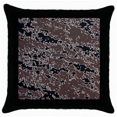 Brown And Black Abstract Vivid Texture Throw Pillow Case (black)